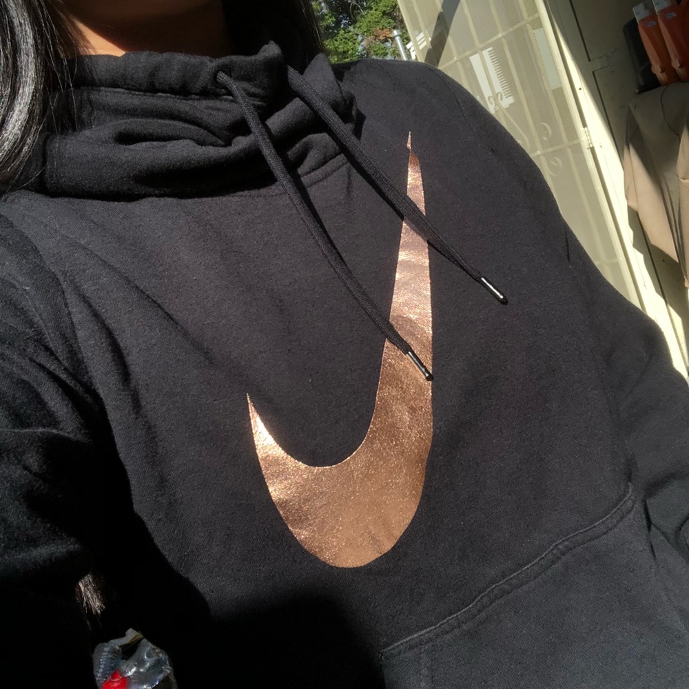 UNISEX Nike Hoodie with Gold Swish